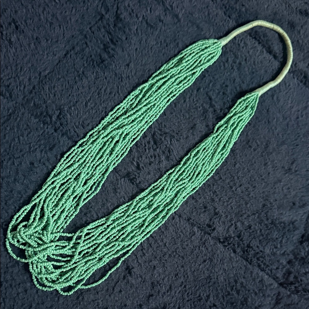 Turquoise Vintage Beaded Strand Necklace